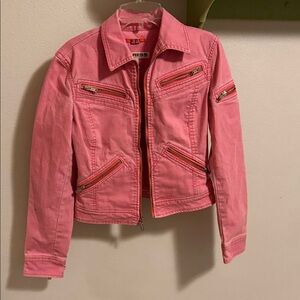 Vintage Express Pink Jean Jacket. Small